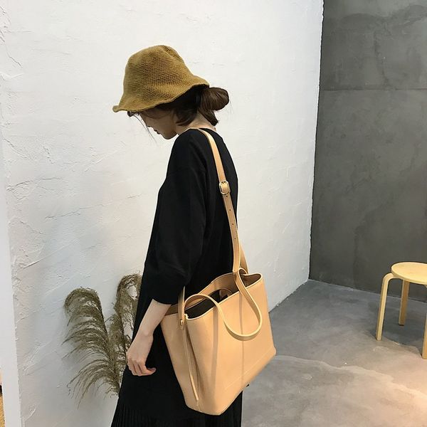

ladies shoulder bag bucket bag 2020 new tote large capacity
