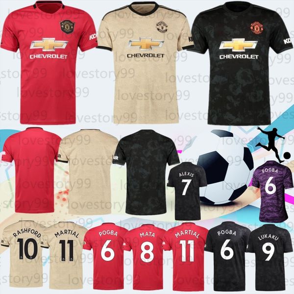 

19/20 Fine Man United Soccer Jersey 6 POGBA 7 ALEXIS 8 MATA 9 LUKAKU 14 LINGARD 19 RASHFORD Embroidery Logo manchester Soccer Jerseys sell