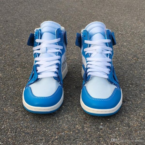 

2020 off authentic air unc 1 power blue white chicago red 1s canary yellow men basketball shoes sports sneakers with box aq0818-148