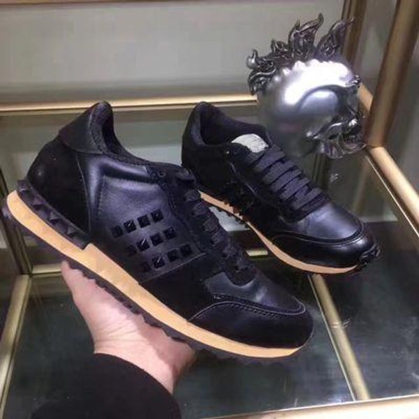 

spring autumn new multicolor camouflage rivet lovers sport shoes fashionable lacing casual shoes breathable sports shoes wine red 101017, Black