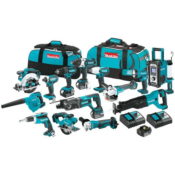 

Makita xt1501 18 volt 3 0ah 15 piece lithium ion power tool cordle combo kit