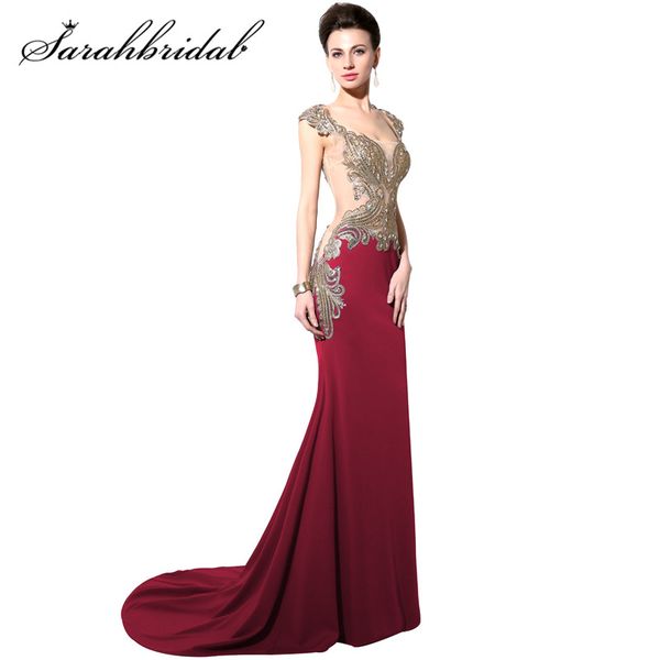 

burgundy long evening dresses mermaid with embroidery crystals prom party gowns real p floor-length cc003, White;black