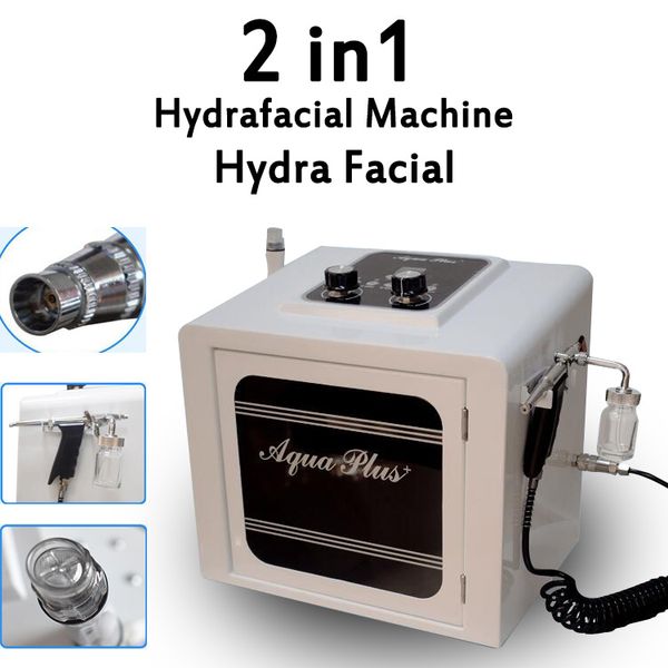

2 in 1 portable hydra dermabrasion peel facial hydrafacial oxygen spray gun spa salon use facial care machine