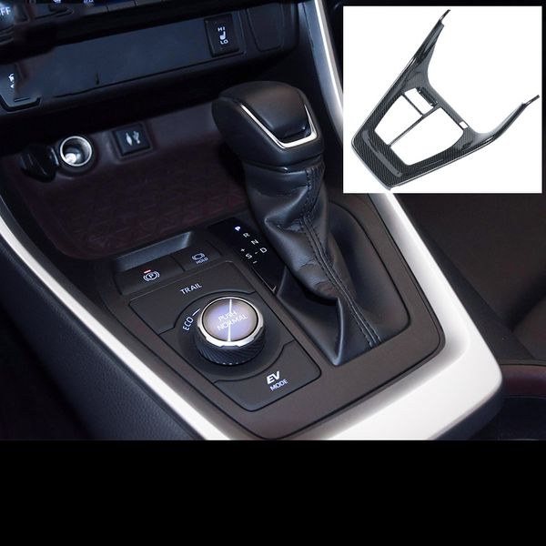 

lsrtw2017 for rav4 car gear panel frame trims decorative interior accessories mouldings 2019 2020 carbon fiber