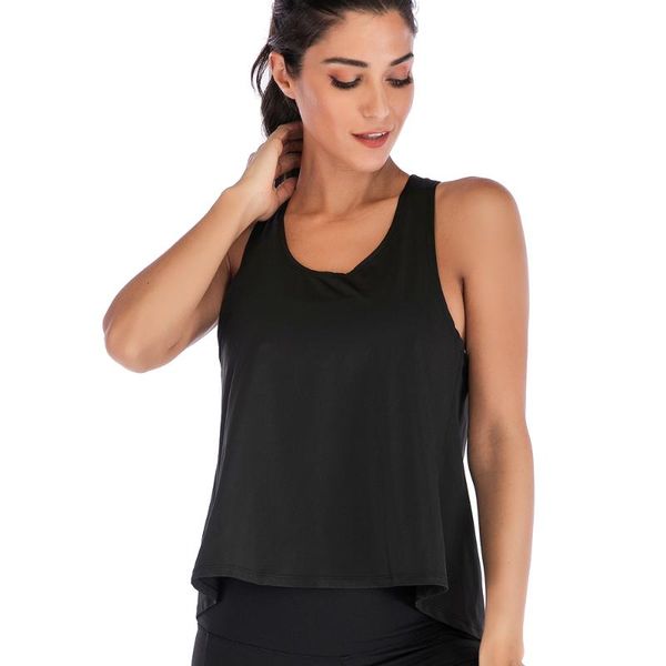 

new open back tank women's yoga shirts open back sleeveless running shirt workout cycling fitness sports shirt vest, Black;blue