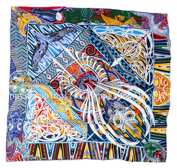 

elegant handmade brand 100% twill silk scarf twic-40156, Blue;gray