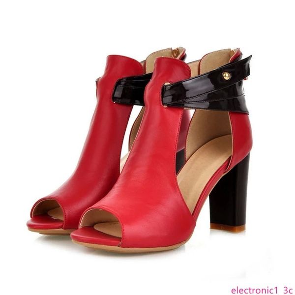 

2019 spring new women's shoes high-heeled sandals fish mouth large size high heels, Black;green