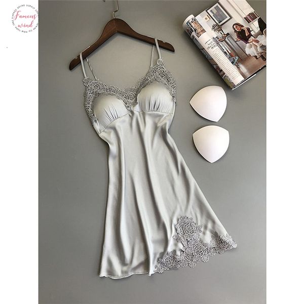 

nightdress sleeveless ladies sleepwear women summer solid casual v-neck loose babydoll silk stain casual dresses dress underwear, Black;gray