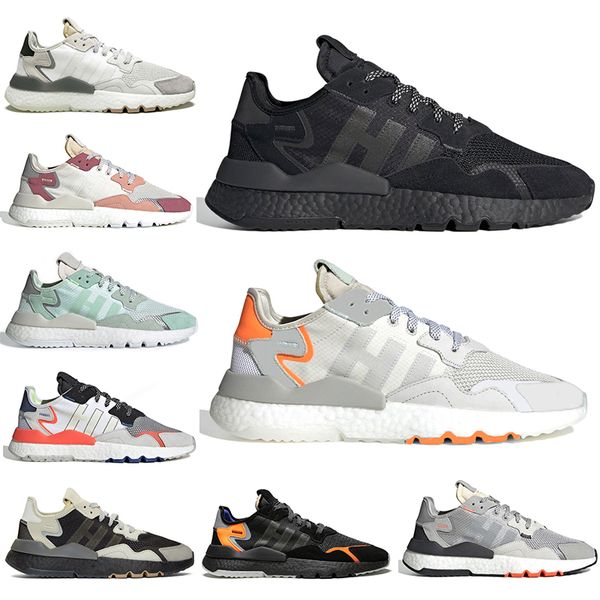 

2019 new fashion nite jogger 3m reflective running shoes men women triple black white breathable mens trainer sports sneakers