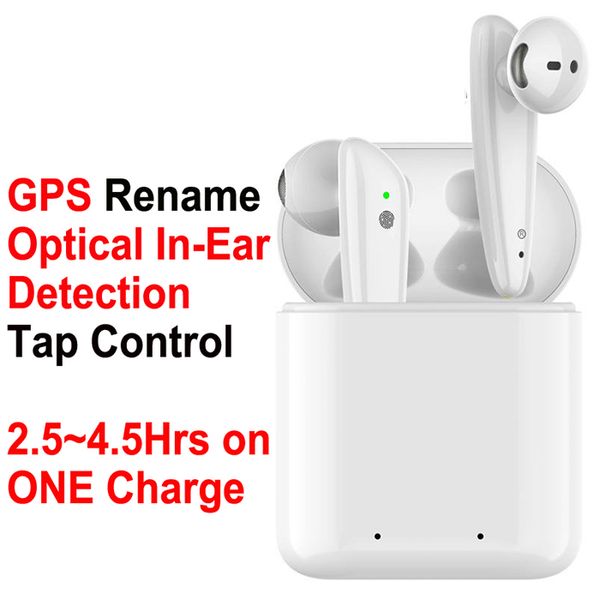 

GPS Rename TWS Bluetooth Earbuds H1 чип беспроводного зарядного футляра поколения 2 Bluetooth Наушник
