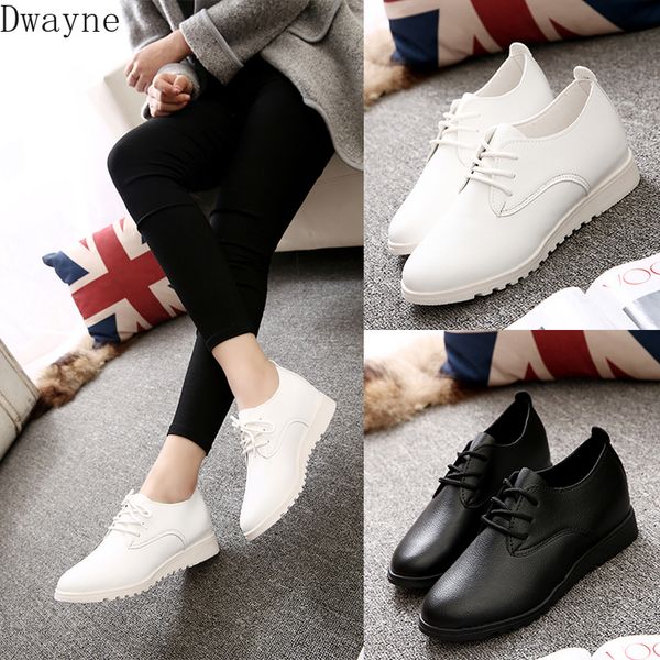 

simple comfort career work shoes ladies black leather shoes soft bottom non-slip flat single plus size casual womens