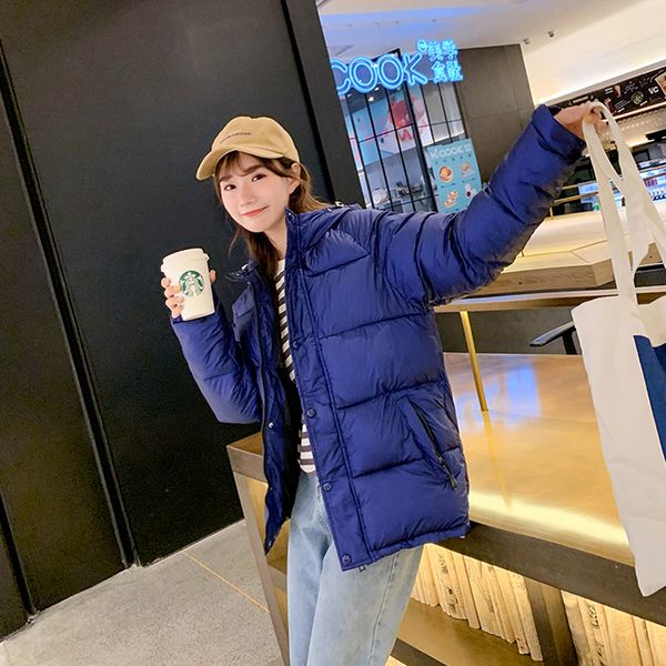 

lucyever bright glossy waterproof parkas woman 2019 new winter jacket women warm padded parka female coat manteau femme hiver, Black