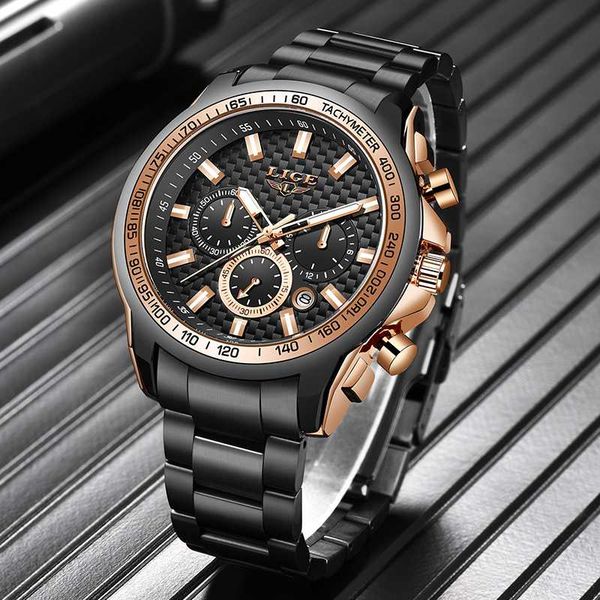 

lige 2020 new watch men watches for men simple quartz watch waterproof for casual clock, Slivery;brown