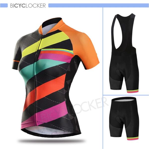 

women clothes 2020 short sleeve cycling clothing road bike jersey set mtb racing female uniform outdoor skinsuit gel pants set, Black;blue