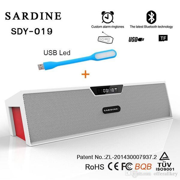 

wholesale- 10w big power wireless bluetooth speaker sardine hifi portable usb stereo subwoofer speakers sound box with mic tf fm