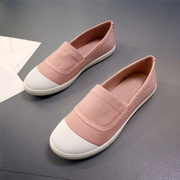

new autumn women casual flat shoes loafers new solid soft bottom canvas shoes solid color shallow, Black