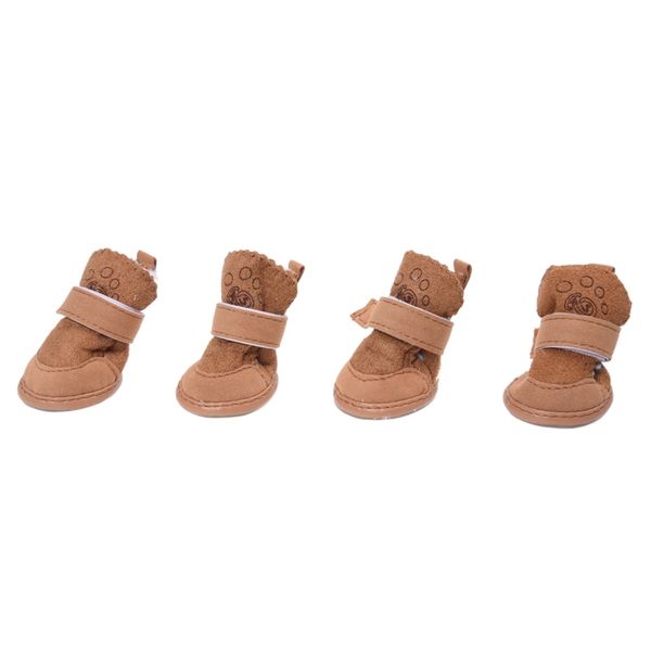 

new-boots / shoes of dog comfortable and warm # 4 - brown. dog apparel