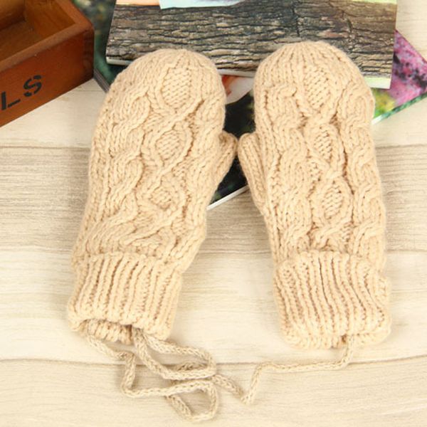 

2019 new women winter gloves extra-thick without fingers warm wool mittens girls guantes mujer driving glove, Blue;gray