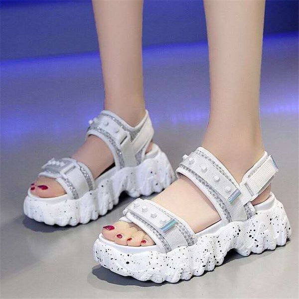 

rivet sport women sandals flat summer shoes comfortable platform sandals women shoes casual high quality, Black