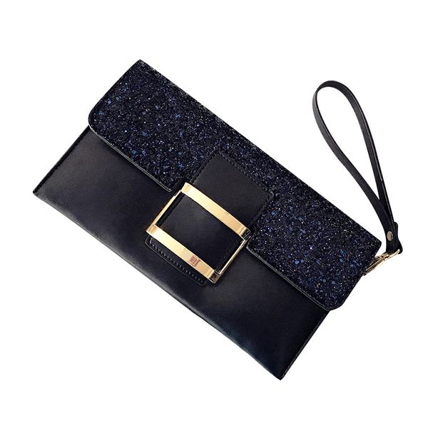 

2019 designer envelope clutch bag women sequins birthday party clutch bags ladies wristband purse female banquet bag