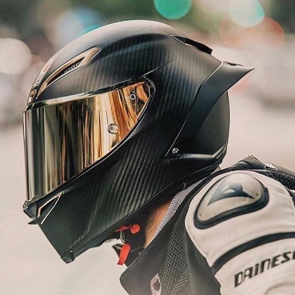 

full face carbon fiber motorcycle helmet professional racing helmet dot rainbow visor motocross off road touring