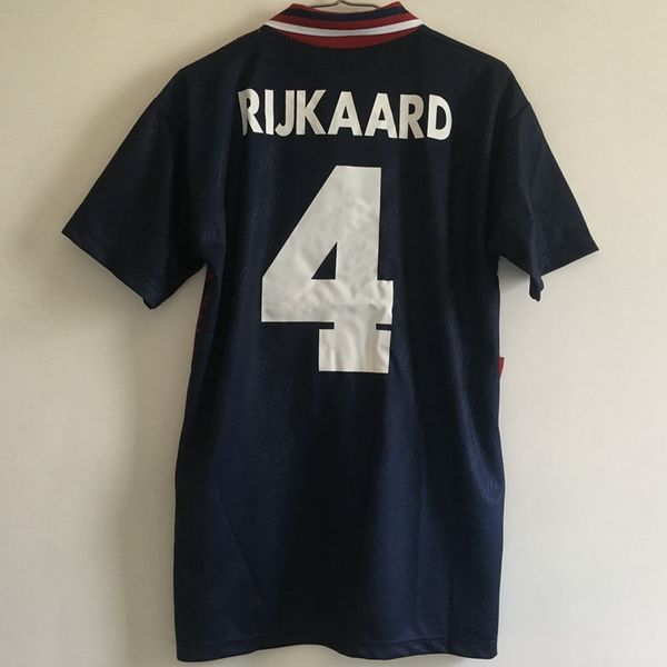 

retro 1994 1995 ajax kluivert 15 rijkaard 4 de boer thailand quality soccer jersey football shirt jersey camiseta futbol maillot de foot, Black