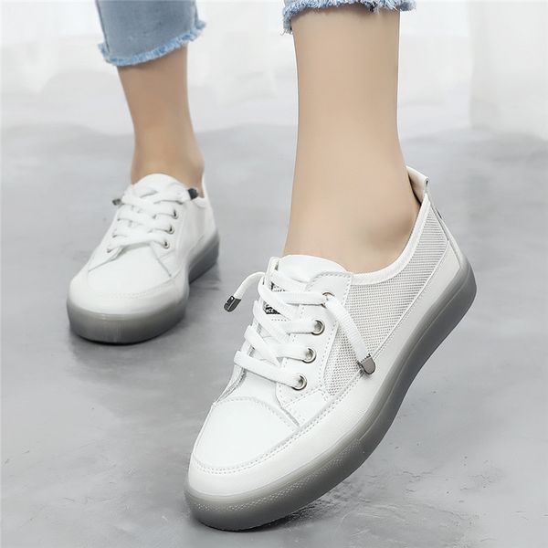 

shoes woman 2020 casual female sneakers women round toe shallow mouth soft flats all-match new shoes, Black