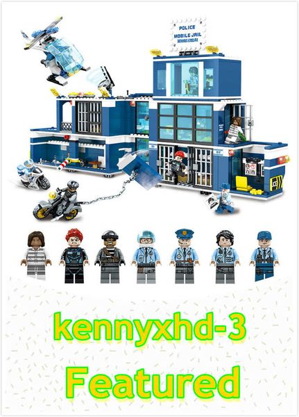 

building blocks urban police series mobile prison deformed vehicle