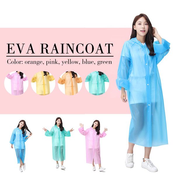 

raincoat rain coat hood hooded poncho peva polychromatic cover mantle hiking outdoor camping accessories emergency