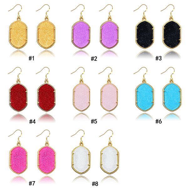 

Fashion Ethnic Designer Acrylic Big Dangle Earrings For women Gold Geometric Shiny statement Long Drop Ear Rings Boho Jewelry in Bulk