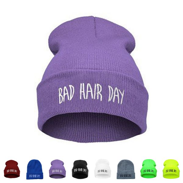 

fashion new women mens winter bad hair day snap back beanies hat knit hip hop sport warm ski cap