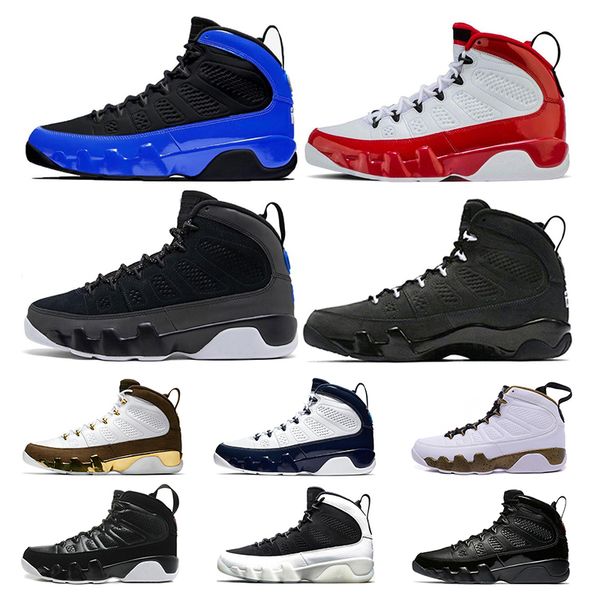 

9 9s mens basketball shoes racer blue gym red bred og space jam unc athletics sports sneakers us 7-13