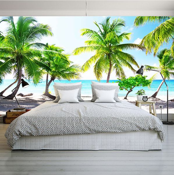 

mediterranean 3d seamless seascape coco dolphin mural wallpaper living room tv background wallpaper non-woven large mural wall cover