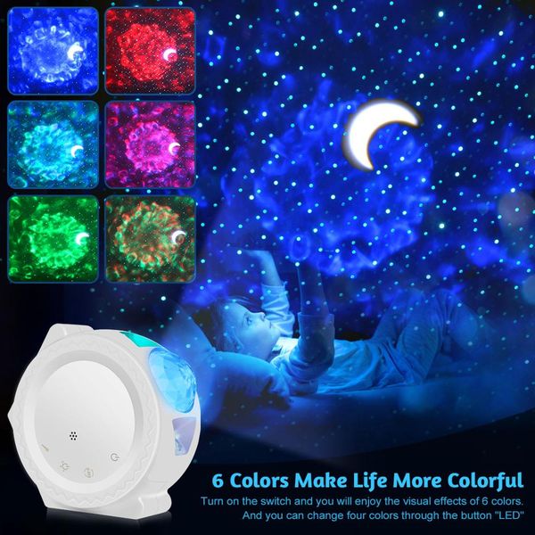 

led night light starry star projector sky projectors lights usb nebula ocean lamp waving lighting christmas gift for baby