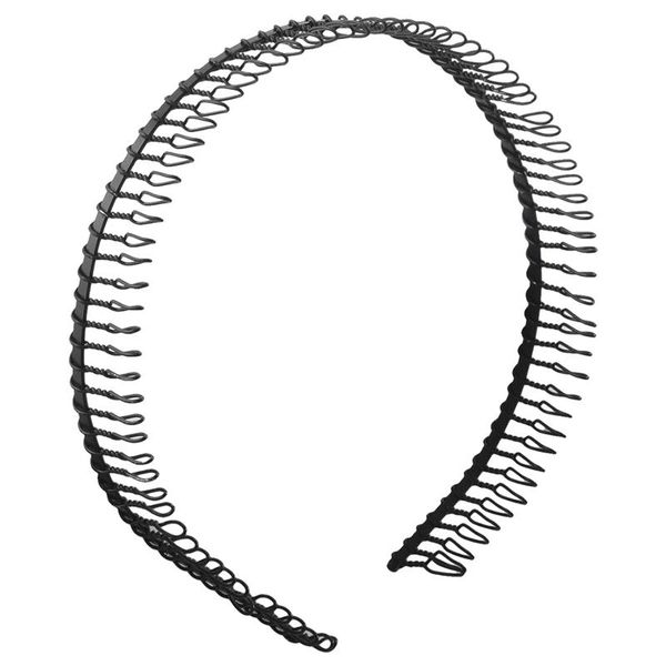 

woman metal teeth comb hairband hair hoop headband (black