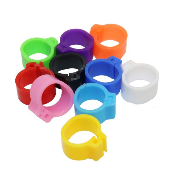 

100 pcs inner diameter 8mm 10mm bird plastic clip rings pigeon colored foot ring 10 colors pigeon supplies