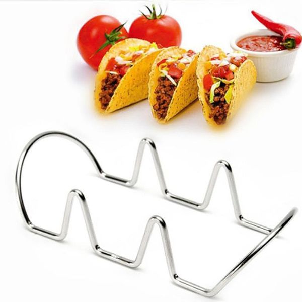 

stainless steel display food stand taco holder rack mini portable kitchen storage