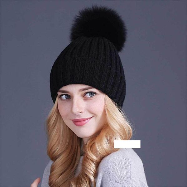 

dropshipping big pom pom knitted beanie winter hat, Blue;gray