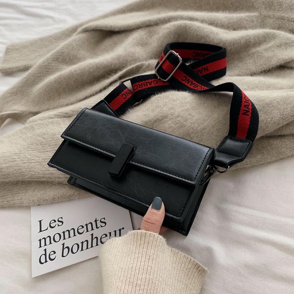 

2020 nieuwe vrouwen tas mode schoudertas messenger bag ins super fire retro brede schouderriem vrouwen tas mobiele telefoon