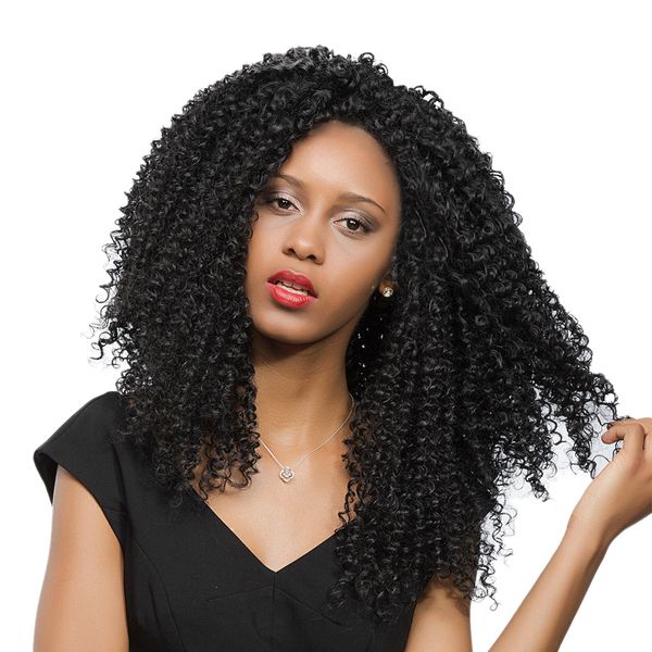 

24 inch womens long deep curly synthetic hair wigs front lace with cap black
