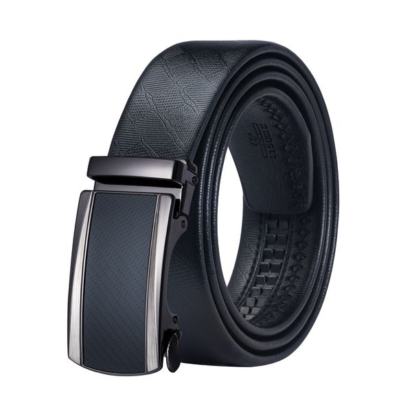 

hi-tie selling leather men fashion belt alloy automatic buckle casual men belt dk-0063, Black;brown