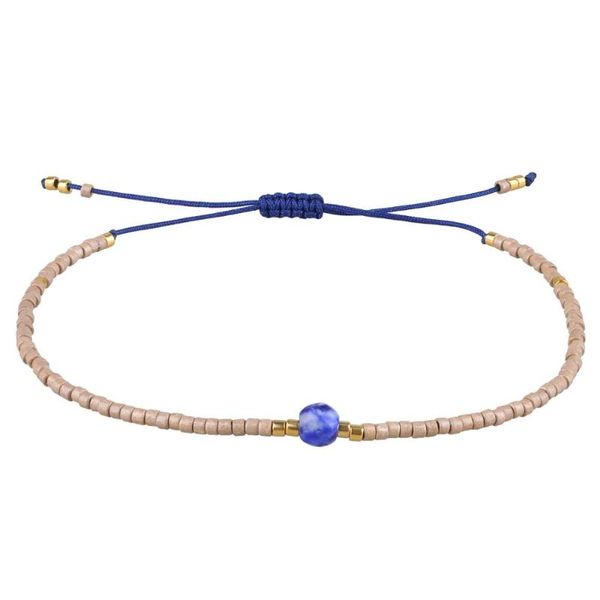 

kelitch gems stone beads charm bracelets bangles woven braided miyuki seed beaded strand wrap bracelets jewelry, Black