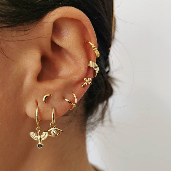 

fashion chic earrings drop circle ear jewelrys gold color vintage women earring new women's vintage circle earrings, Golden