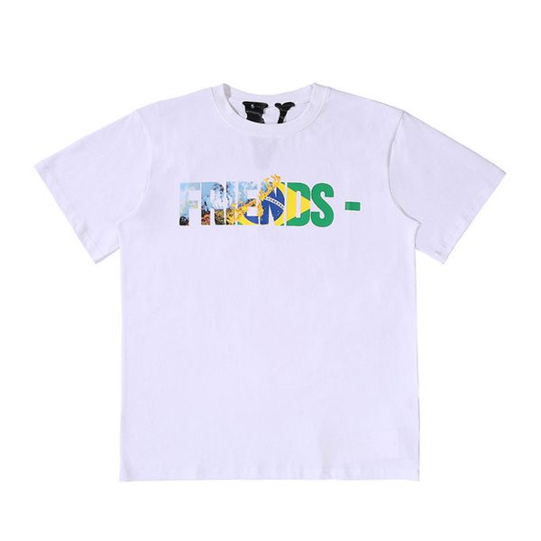 

vlone vlone men новая мода женщины мужчины футболки хип хоп уличная хлопок письмо печати с коротким рукавом большой v логотип женщины скейтб, White