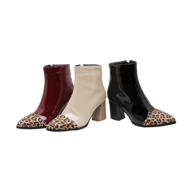 

fashion super big size 32-48 new round toe botas mujer med knee boots women casual increased high heel .5cm shoes 88-12, Black