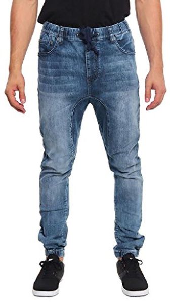 

victorious men's jogger denim pants jg803 - dark indigo, Blue