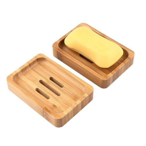 

soap dishes 2pcs handmade wood bamboo dish tray case bathroom clean shower holder