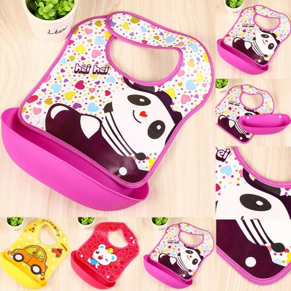

fashion baby feeding bibs boy girls waterproof smock apron saliva towel bib detachable