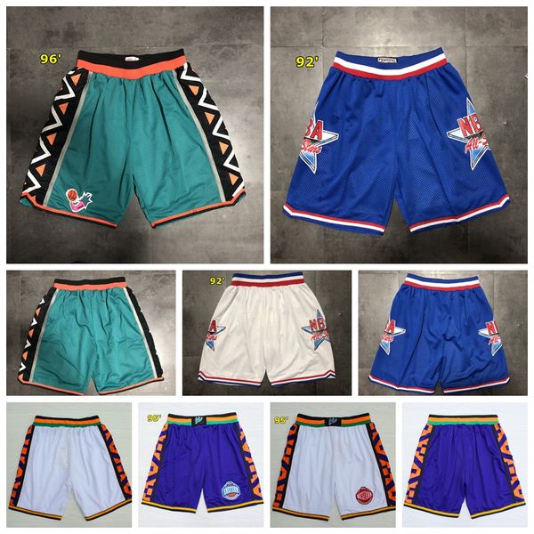 

vintage 92th 95th 96th all-star basketball shorts mens 23 michael jd 3 allen iverson lakers kobe bryant all-star basketball jerseys, Black