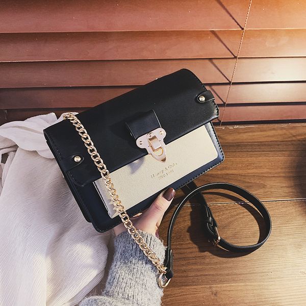 

korean fashion chains women's bag 2020 new little fairy hit color small flap bag women's shoulder bags messenger bags handbags
